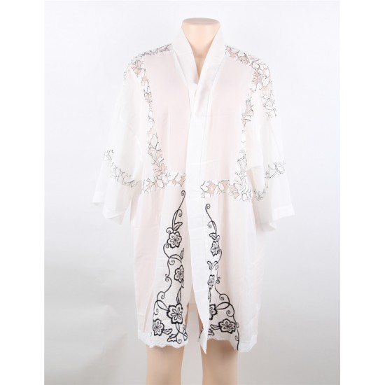 Fashion Embroidery Cover-ups White