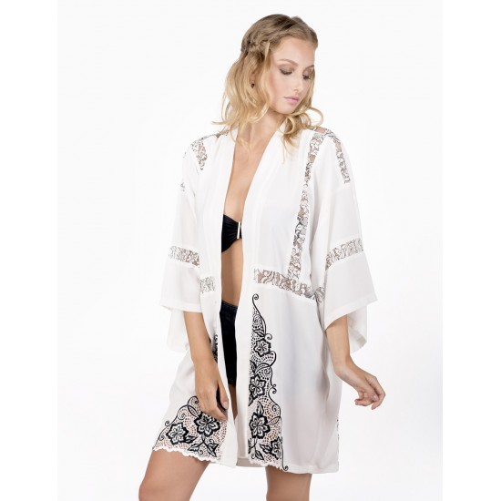 Fashion Embroidery Cover-ups White