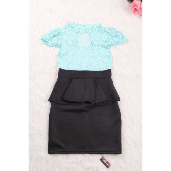 Lace peplum dress