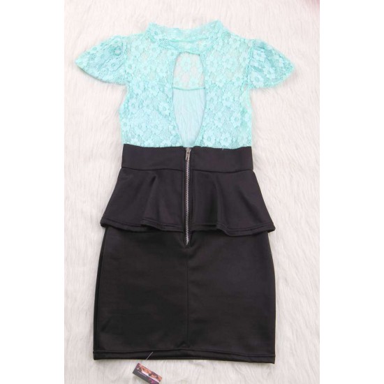 Lace peplum dress