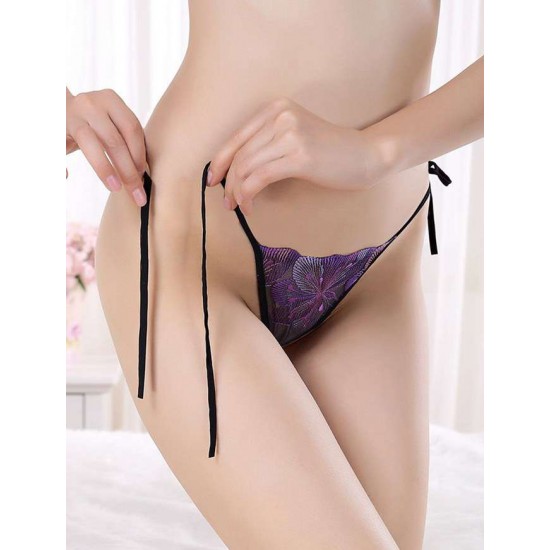 Lacing Embroidery Panty