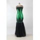 Sequins Appliqués Evening Dress with Mermaid Hem