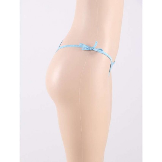 Sexy Light Blue Crotchless G String