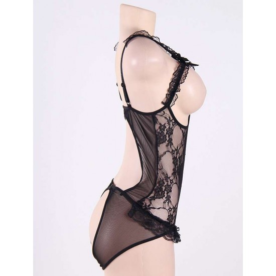 Open Cup Lace Teddy