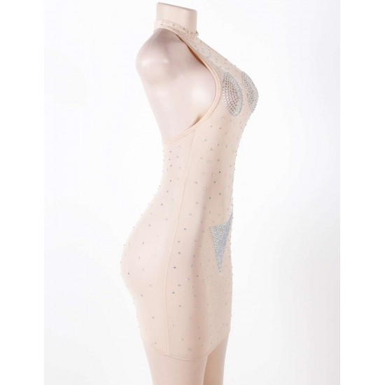 Skin Color Pearls Night Sky Clubwear