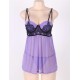 Flirty Chiffon Embroidered Cups Lace Babydoll