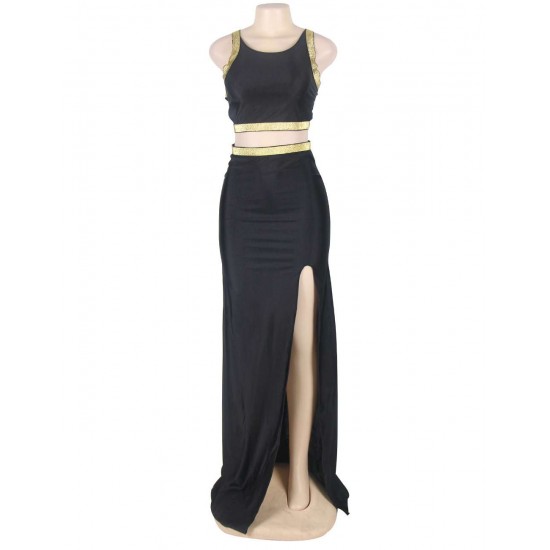 Black Cross-strapped Gown