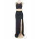 Black Cross-strapped Gown