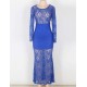 Blue Exquisite Lace Sheer Maxiskit