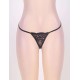 Plus Size Black Open G-string