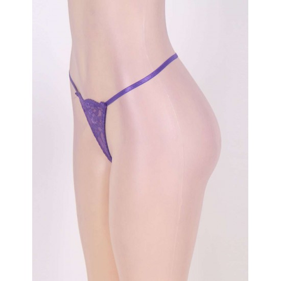 Plus Size Purple Low Rise Panty