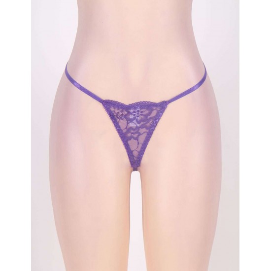 Sexy Purple Lace G-string