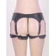 Plus Size Black Garter Panty