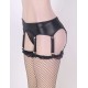 Plus Size Black Garter Panty