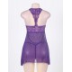 Seduce Midnight Purple Springtime Babydoll Set