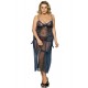 Long Transparent Plus Size Lingerie Dress With Side Open