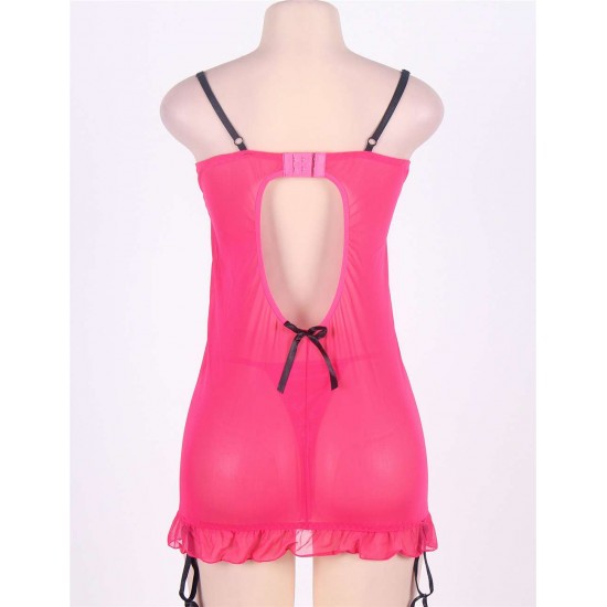 Rosy Plus Size Close FittingFront Round Back Babydoll