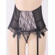 Floral Lace High Waist Garter Belt