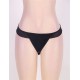 Black Mesh Big Bow Ruffled Thong