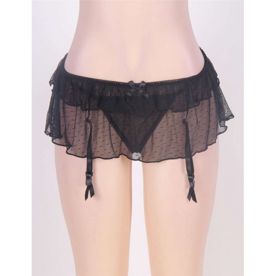 Mini Skirt With Garter Belt