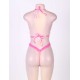 Lace Ruffle Teddy with Wrist Restraints