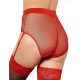 High Waist Side Garter Fishnet Panty