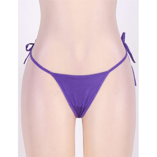 Hot Purple Sexy Crotchless G String