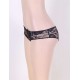 Black Open Crotch Strappy Lace Thongs