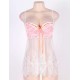 Bustier Top Babydoll with Sheer Bodice and G-string