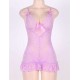 Hot Sexy Purple Plus Size Floral Lace Babydoll