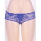 Blue Open Crotch Strappy Lace Thongs