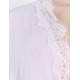 White Plus Size Lace Trim Robe With Thong