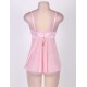 Plus Size Dynamic Pink Cute Dress