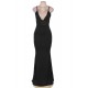 Black Mermaid Backless Floor-length Dress