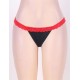 Plus Size Red Lace Black Open Panty