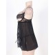 Black Plus Size Open Cup Babydoll