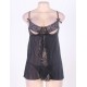 Sexy Women Open Cup Black Lace Babydoll