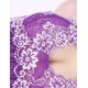 Lace White Embroidery Halter Purple Lingerie