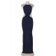 Navy Shimmering Sequins Pleated Maxi Dress