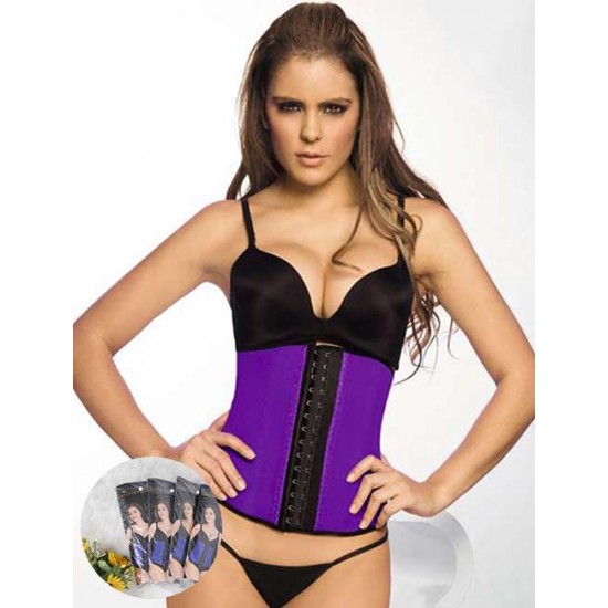 Plus Size 9 Steel Bones Purple Latex Corset