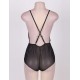 Plus Size Black After Dark Chiffon Teddy