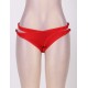 Plus Size Red Crisscross Cutout Thong