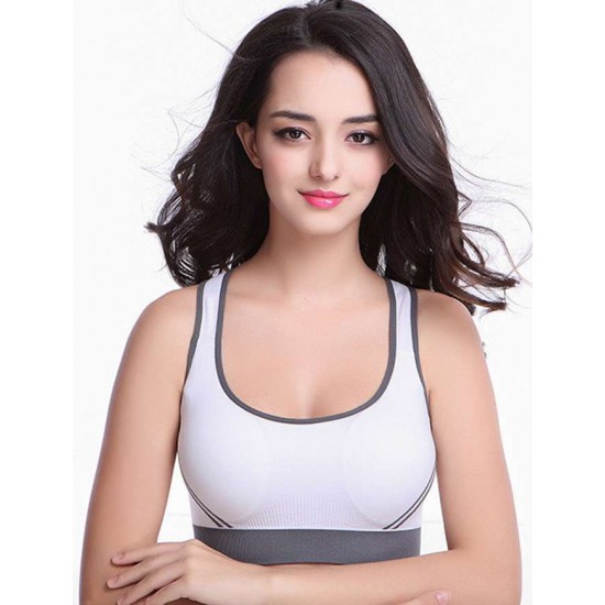 White Elastic Sport Bra