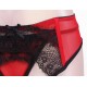 Plus Size Red Lace Garter Panty