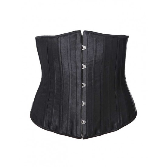 26 Steel Bone Black Damask Corset