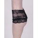 Black High Waist Strappy Floral Lace Panty