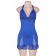 Sexy Knee-length Blue Lace Babydoll