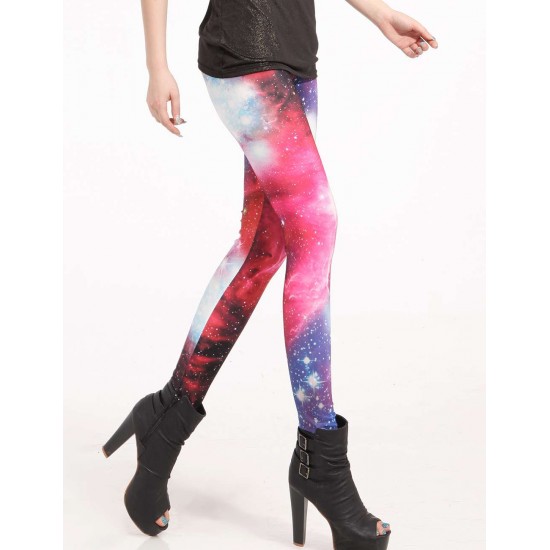 Galaxy print leggings