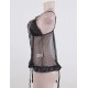 Black Sheer Mesh Lace Teddy Lingerie