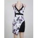 Tempting Split Print Bodycon Dress